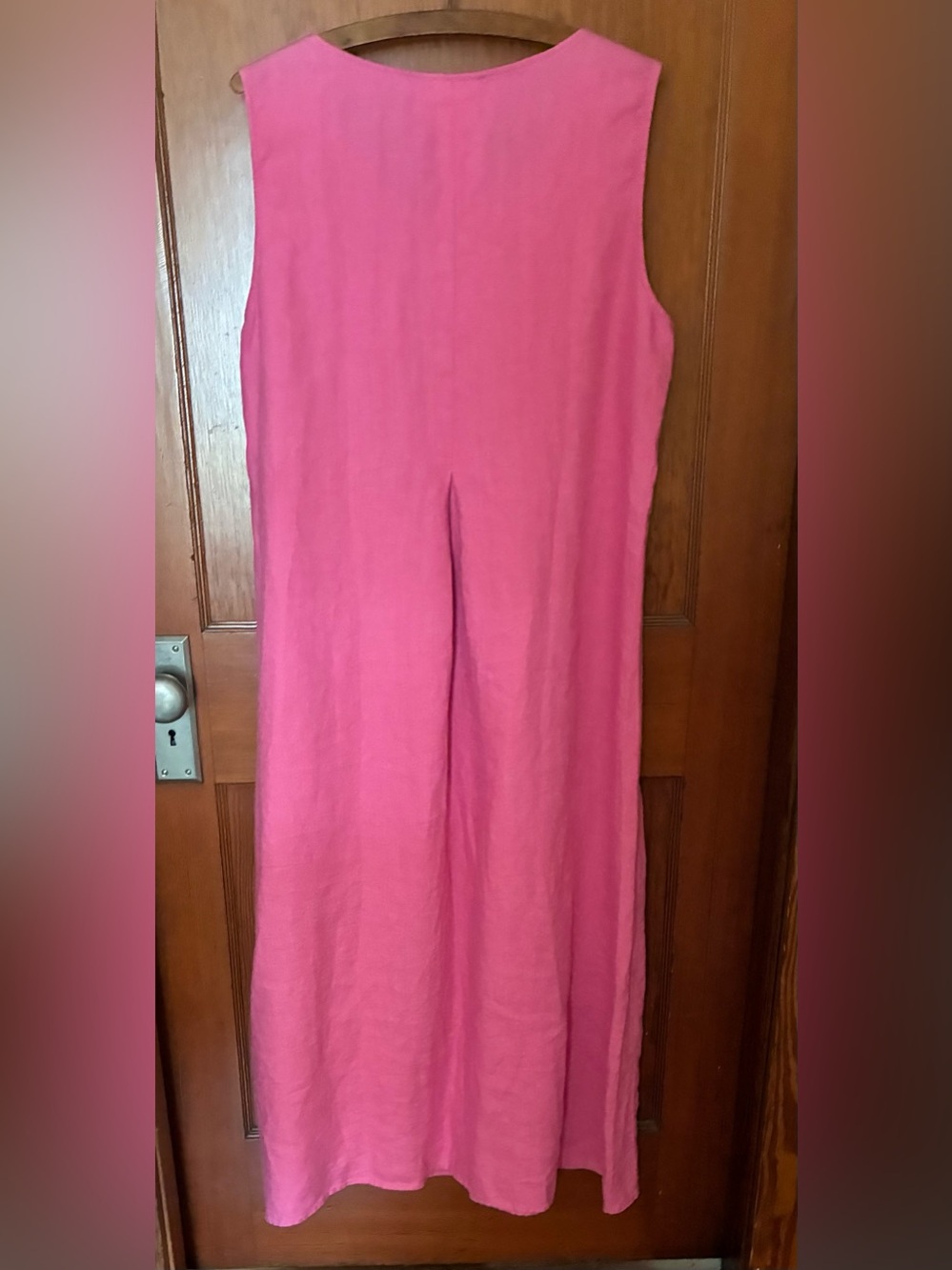 TravelSmith Fuschia Linen A-line Dress - Picture 3 of 5